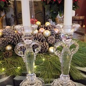 Stunning Cut Glass Candlestick Holders 10 Candles